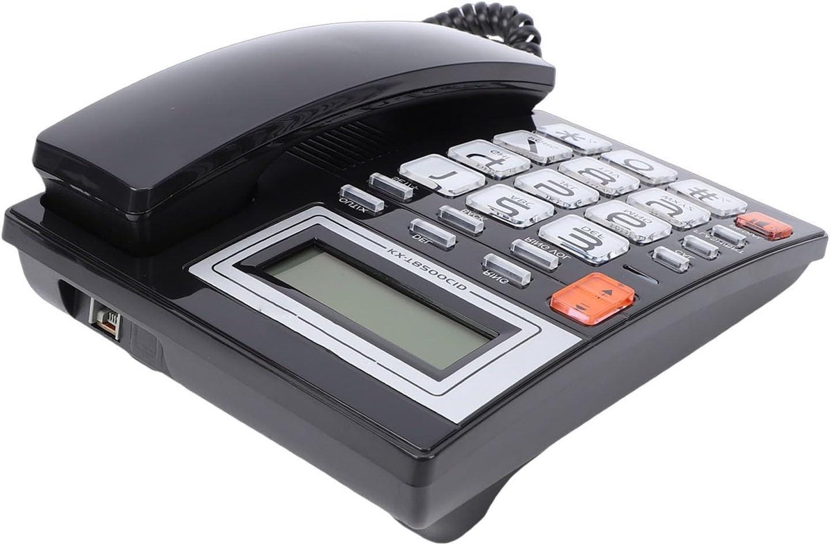 Vaste Telefoon - Bedrijfs Telefoon - Thuis Bellen - Grote Knoppen - 16 Cijferig - Zwart