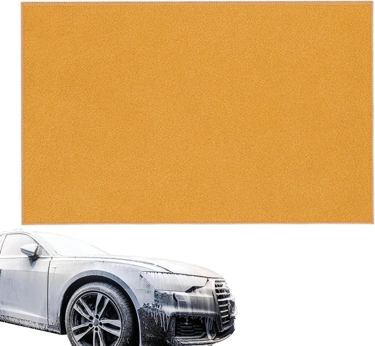 Autodroogdoeken - Zachte doeken - Auto poetsen - Dubbelzijdig - 30x60 cm - Geel