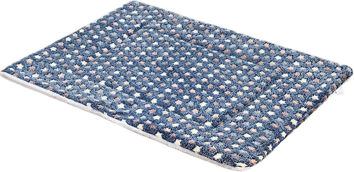 Warm Huisdierbed - Kattenmat Hondenkussen - Zelfverwarmend Comfort - Geen Elektriciteit Nodig - L 28 cm - Blauw
