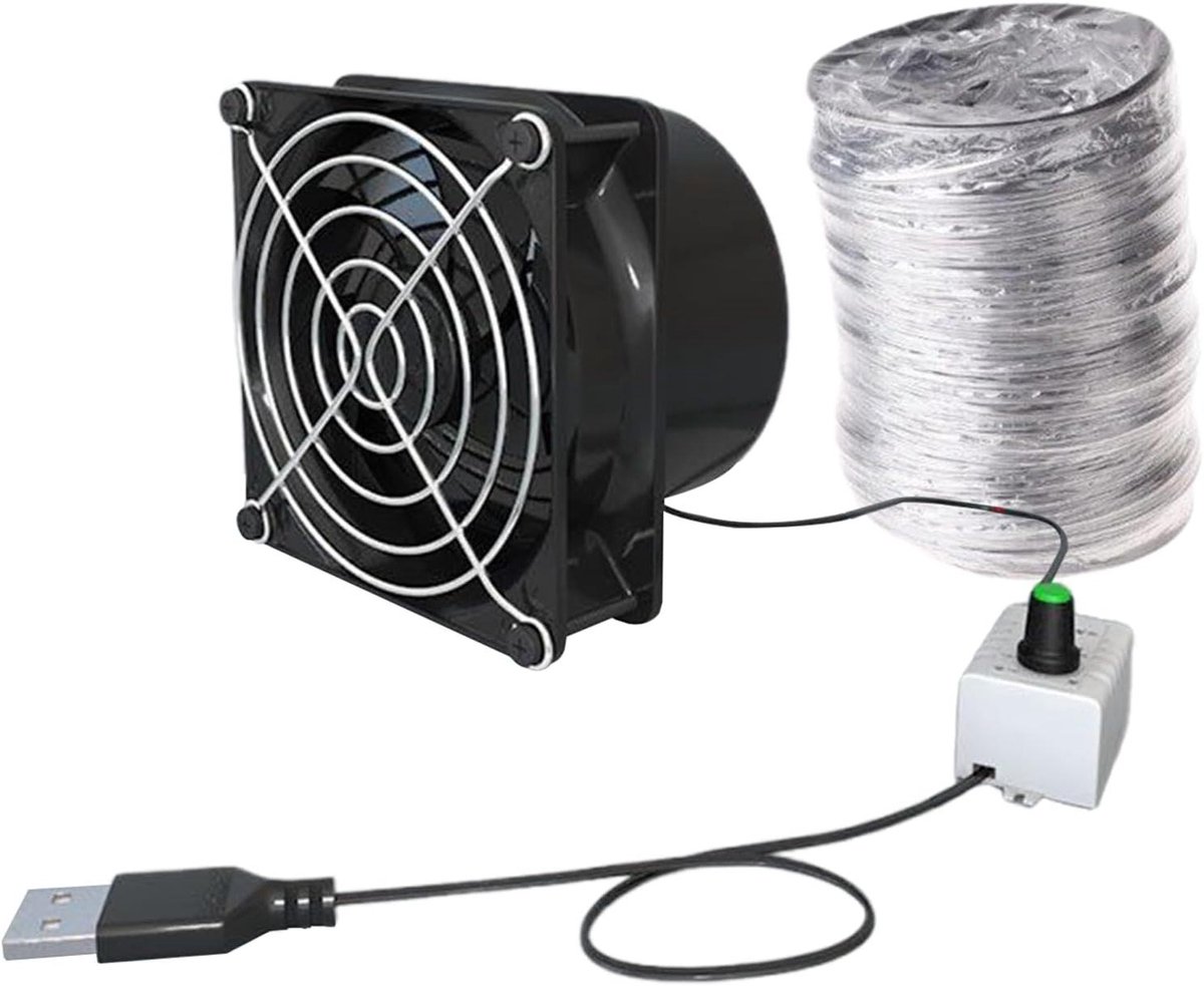 Afzuigventilator - Mini ventilator - Luchtkwaliteit verbeteren - Traploze snelheidsregelin