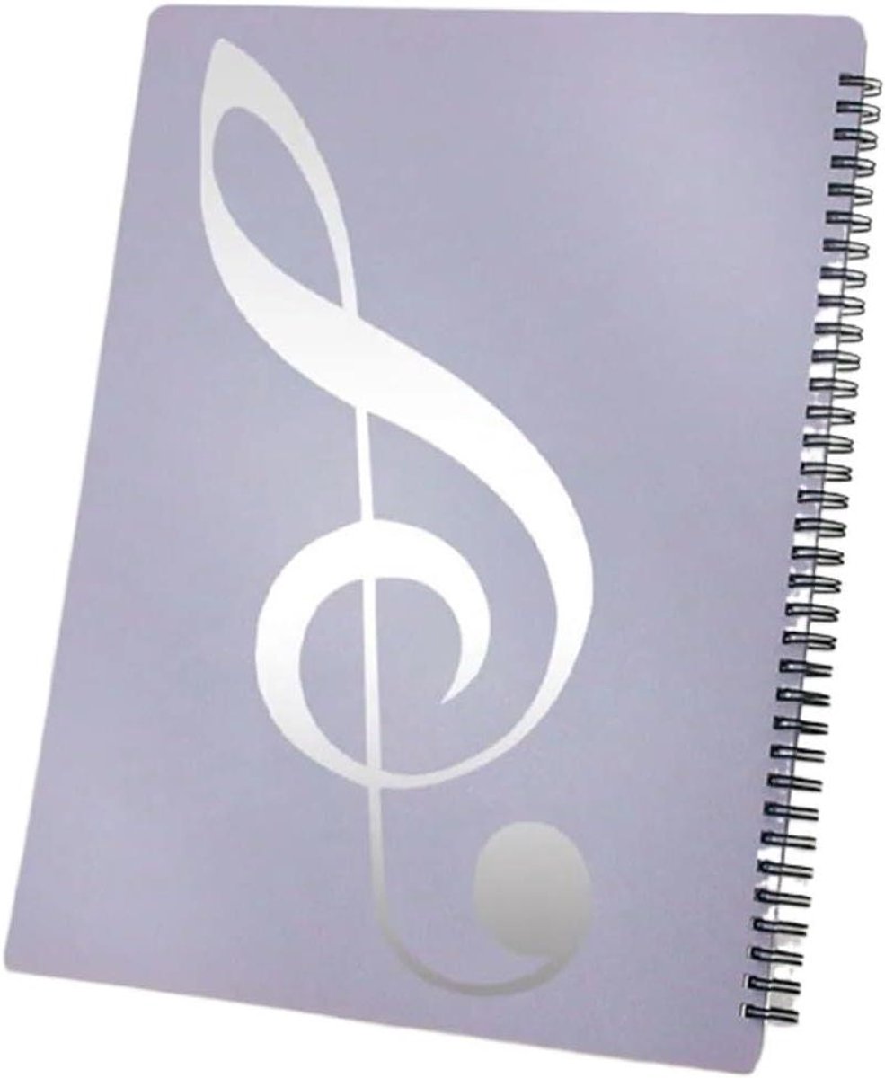 Muziekmap Flexibel - Partituurhouder - Muziek Opslaan - 40 Pagina's - A4 Formaat - Paars