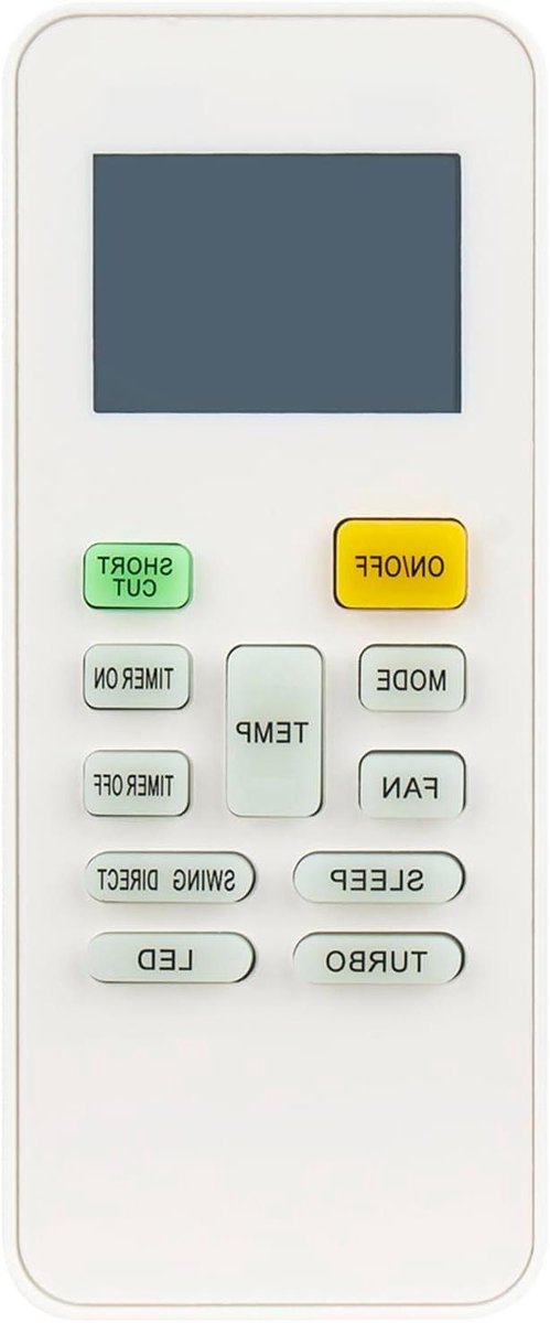Afstandsbediening - Reserve Bediening - Airco Bediening - Directe Werking - 10 Meter - Zwart