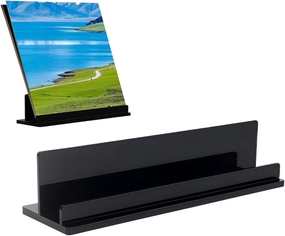 Vinylstandaard - LP organizer - Muziek opslag - Krasbestendig acryl - 30.5 cm breed - Zwart