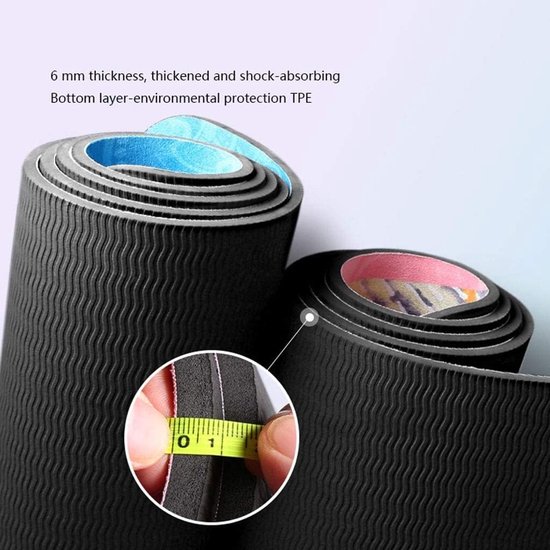 Yoga Mat - Fitness Mat - Thuis Trainen - Hoge Dichtheid - 6 mm Dik - Gedrukt — afbeelding 3