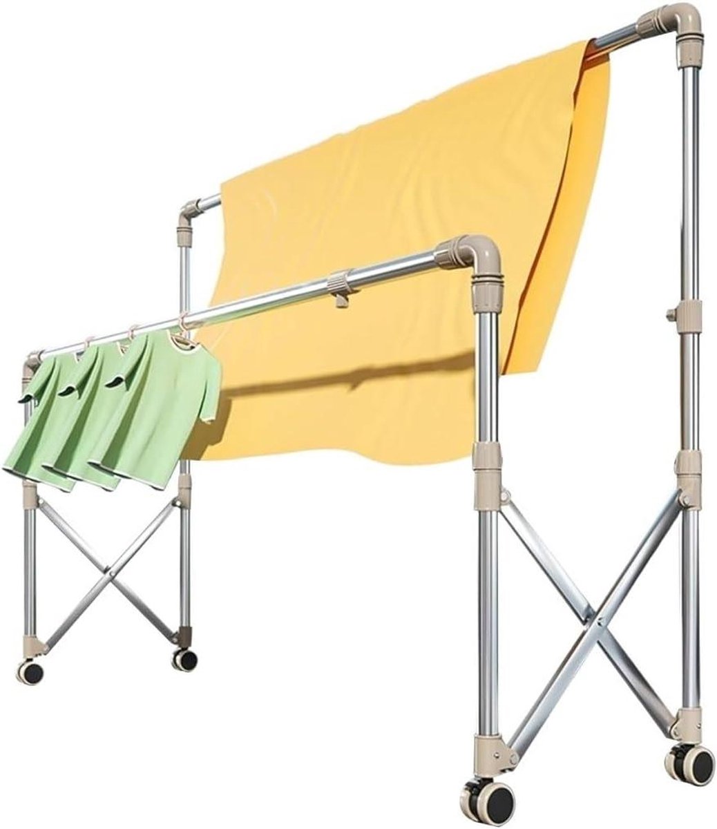 Opvouwbare droogmolen Verplaatsbare droger Kleding drogen Uitschuifbaar rek 160 cm Zilver