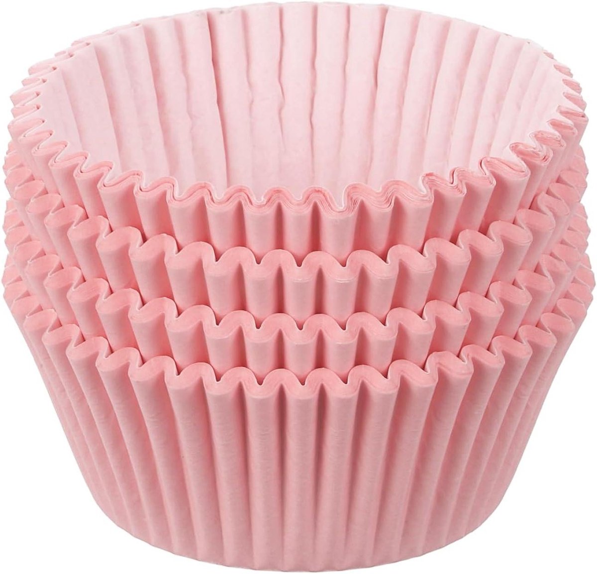 Cupcake Vormpjes - Bakvormen Muffins - Zelf Bakken - Antiaanbaklaag - 100 stuks - Roze