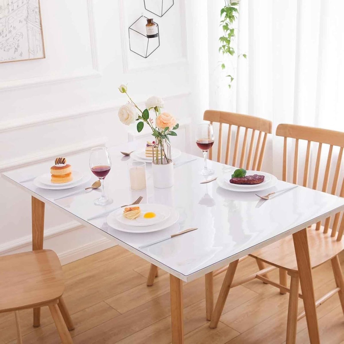 Transparant Tafelkleed - Plastic Hoes - Tafel Beschermen - 2mm Dik - 60x100cm - Kristalhelder