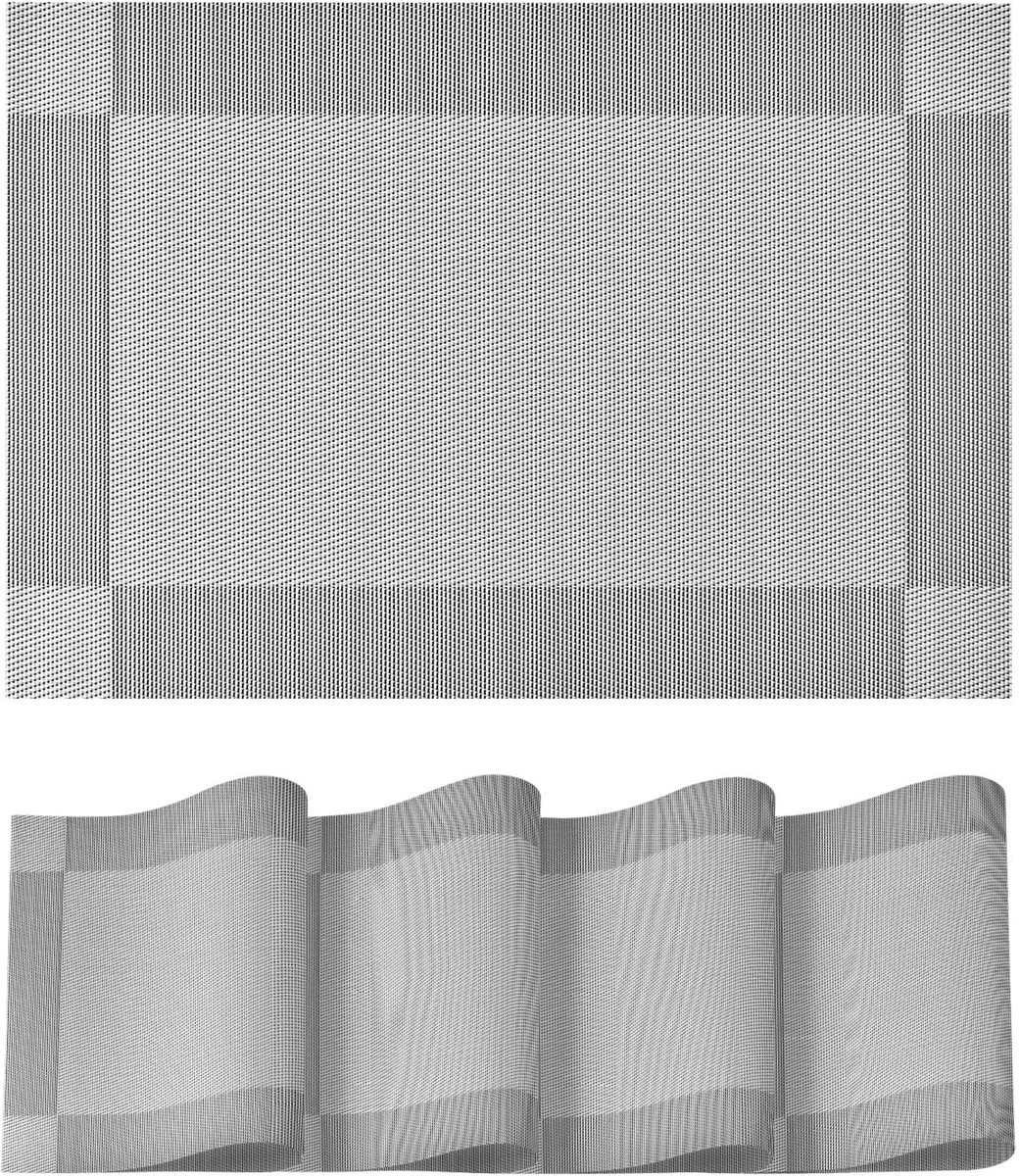 Dailygoods - Set van 4 Antislip PVC Placemats voor Eettafel