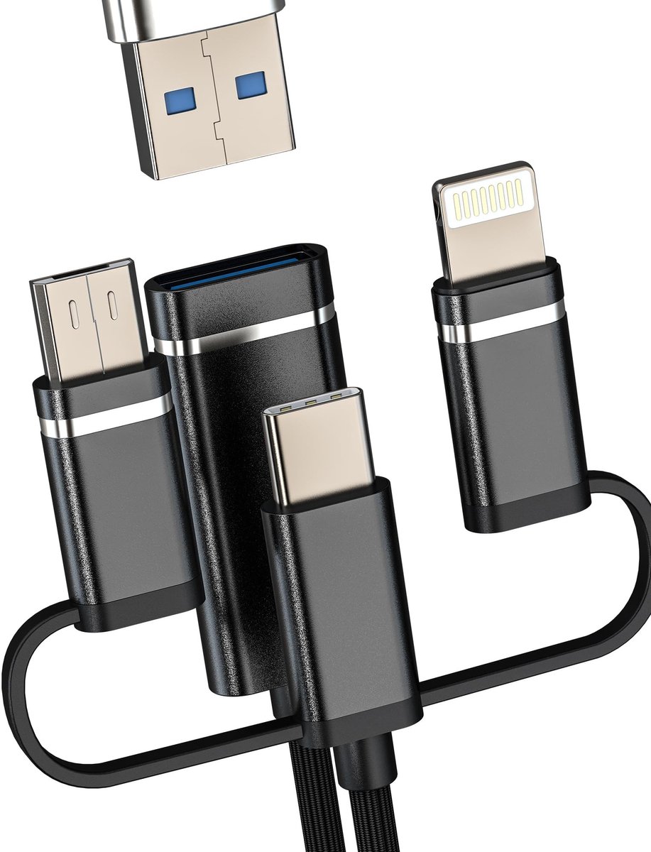 Dailygoods - USB C Lightning Micro USB OTG-adapter 3-in-1