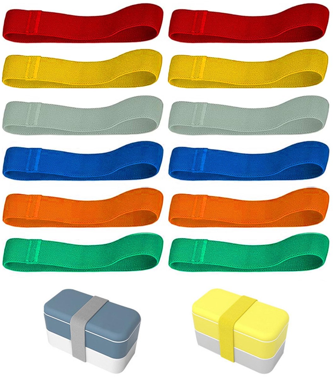 Dailygoods - Set van 12 Draagbare Bento Boxen met Elastische Band