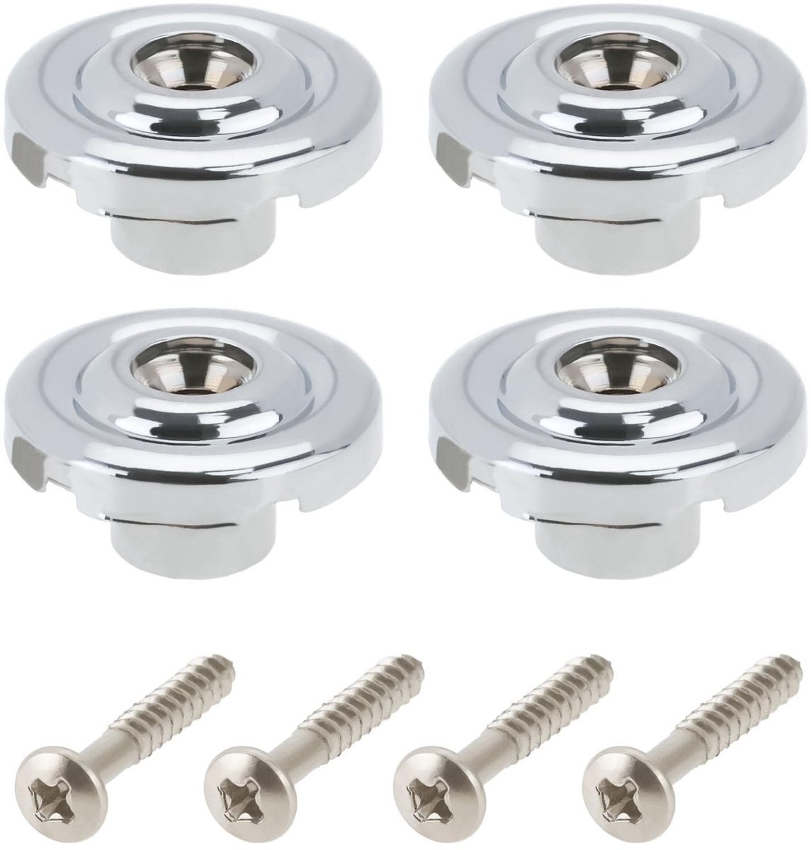 Dailygoods - Set van 4 Chromen Snaarhouders voor Basgitaar