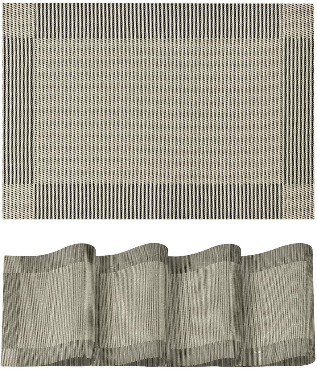 Dailygoods - Set van 4 Wasbare PVC Placemats voor Keuken en Eettafel