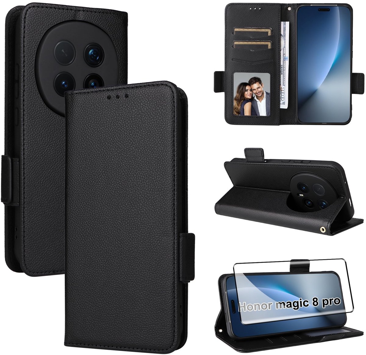 Dailygoods - Hoes voor Honor Magic 8 Pro met Pantserglas en Stootvaste Case
