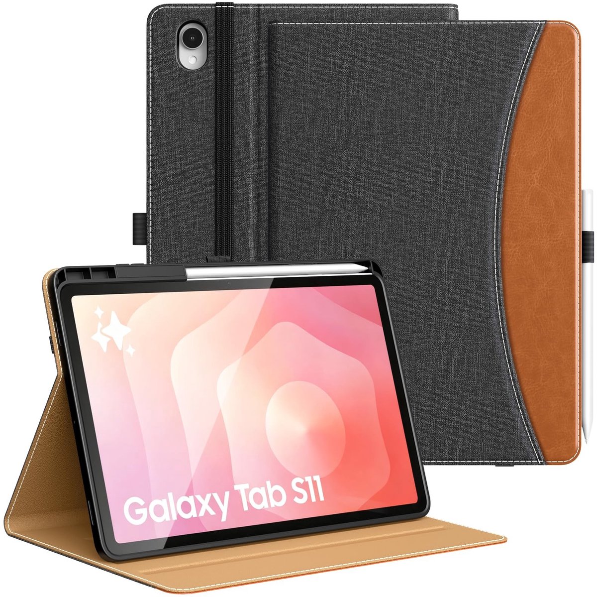 Dailygoods - Hoes voor Galaxy Tab S11 met S Pen Houder en Multi-Angle Stand