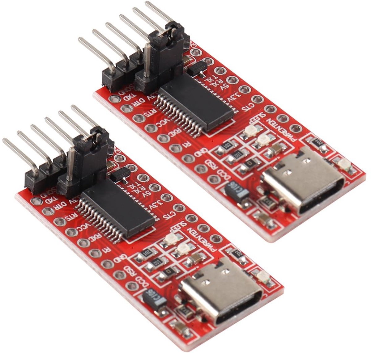 Dailygoods - 2 Stuks FT232RL USB naar TTL Seriële Adaptermodule