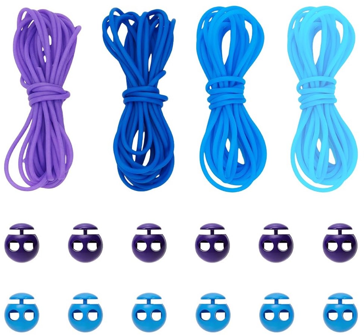 Dailygoods - Set van 12 Kleuren Naadstopper en Pom Naalkoord
