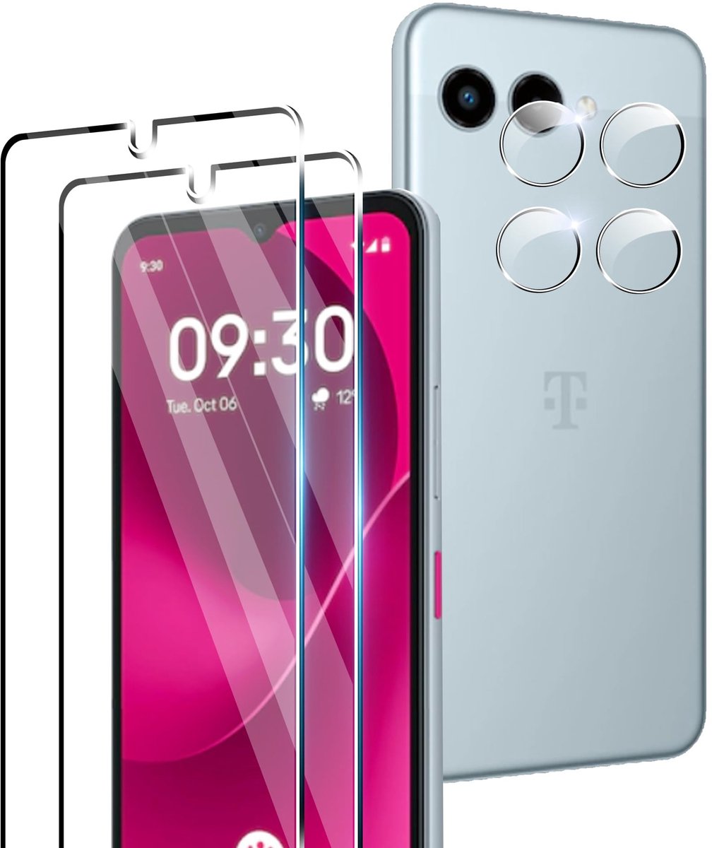Dailygoods - Pantserglas voor Telekom T Phone 3 - 2 Stuks