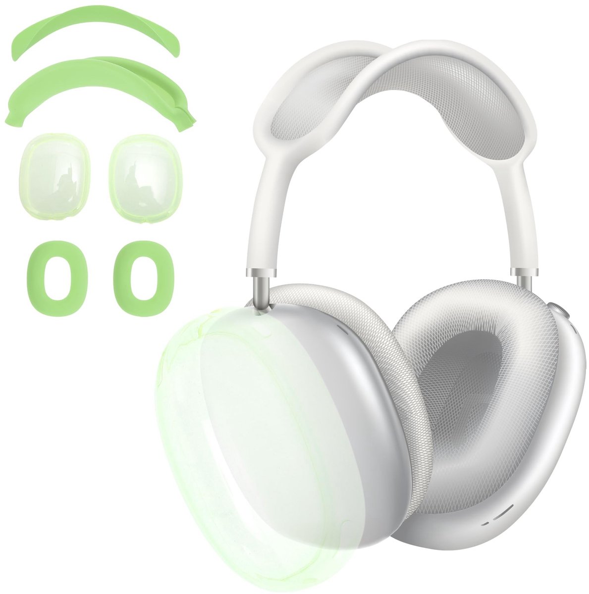 Dailygoods - Siliconen Hoes voor AirPod Max met Oorkussens en Hoofdbandbescherming