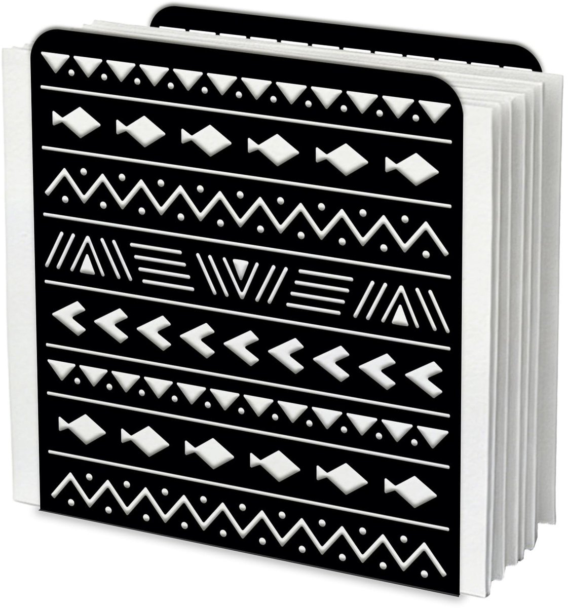 Dailygoods - Innovra - Retro Metalen Servethouder met Tribal Patroon