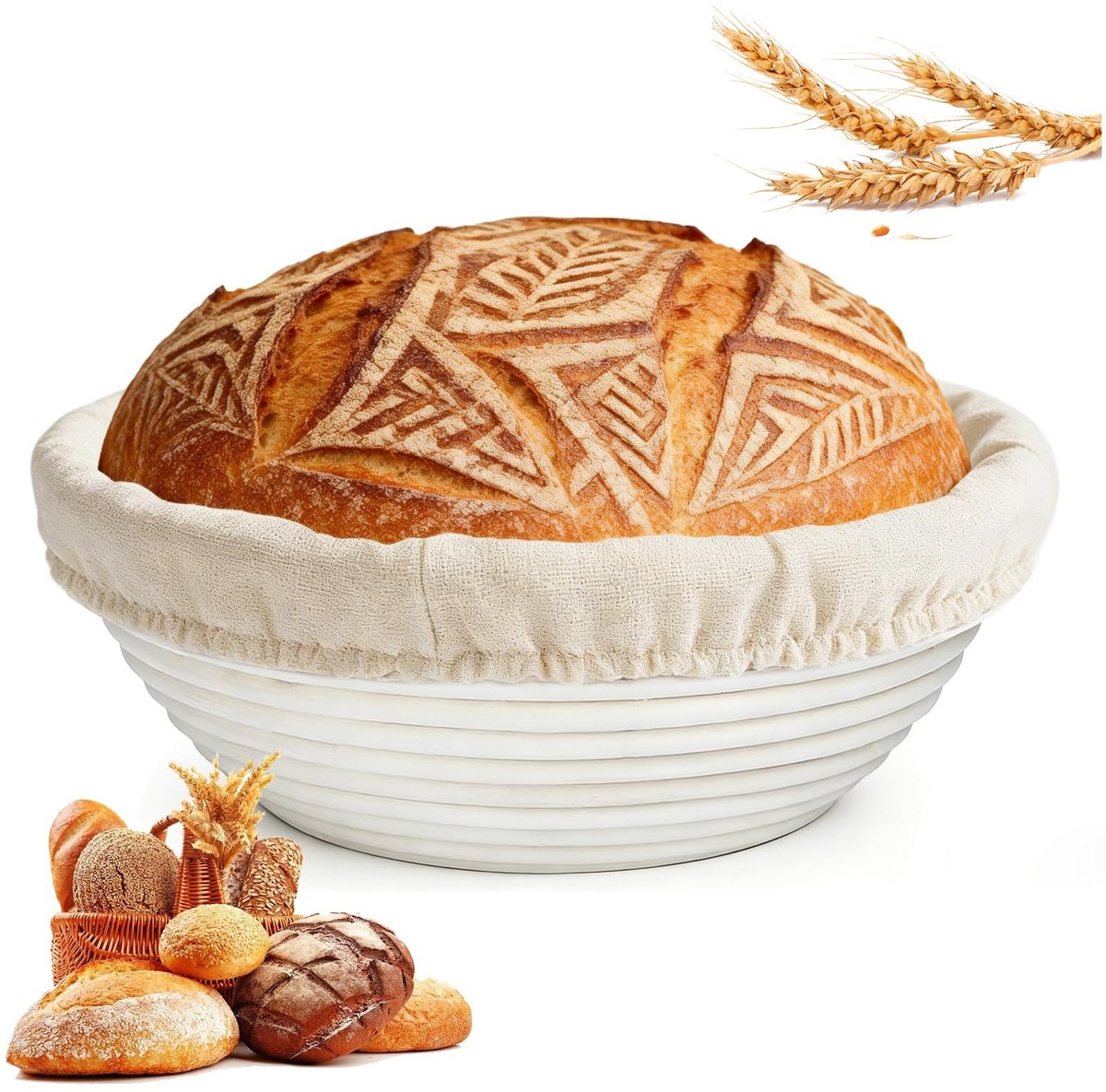 Dailygoods - Fermentatiemandje van Rotan voor Broodbakken