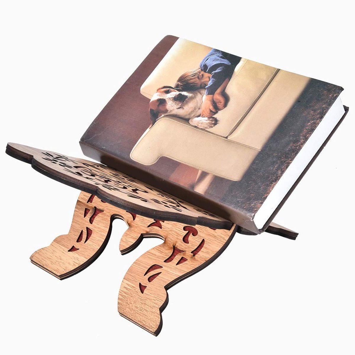 Dailygoods - Dailygoody - Boekenstandaard - Houten Koran Houder - Opvouwbare Gebedsstandaard - 29 x 19 x 2 cm - Koran Standhouder - Geschikt voor Lezen - Receptenb
