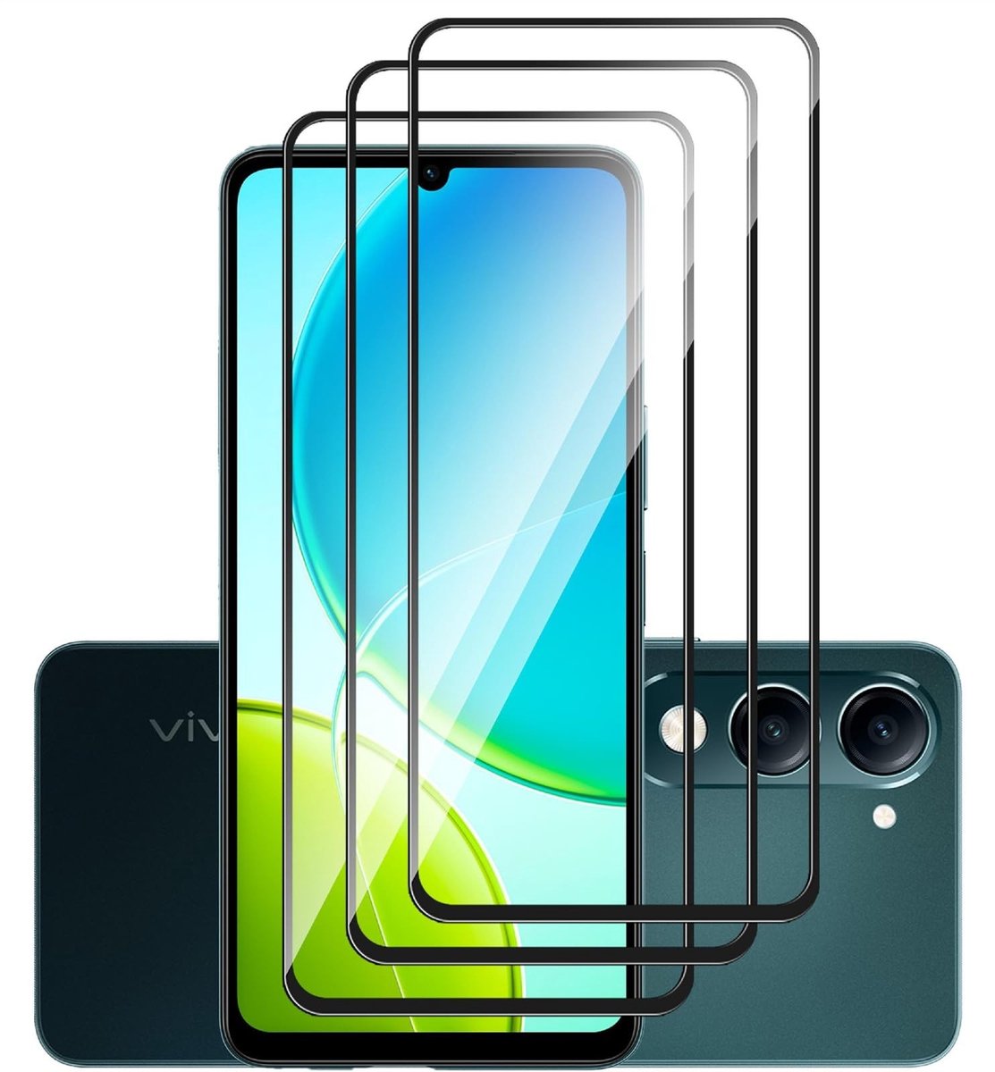 Cosensi - Set van 3 Schermbeschermers van Gehard Glas voor Smartphones