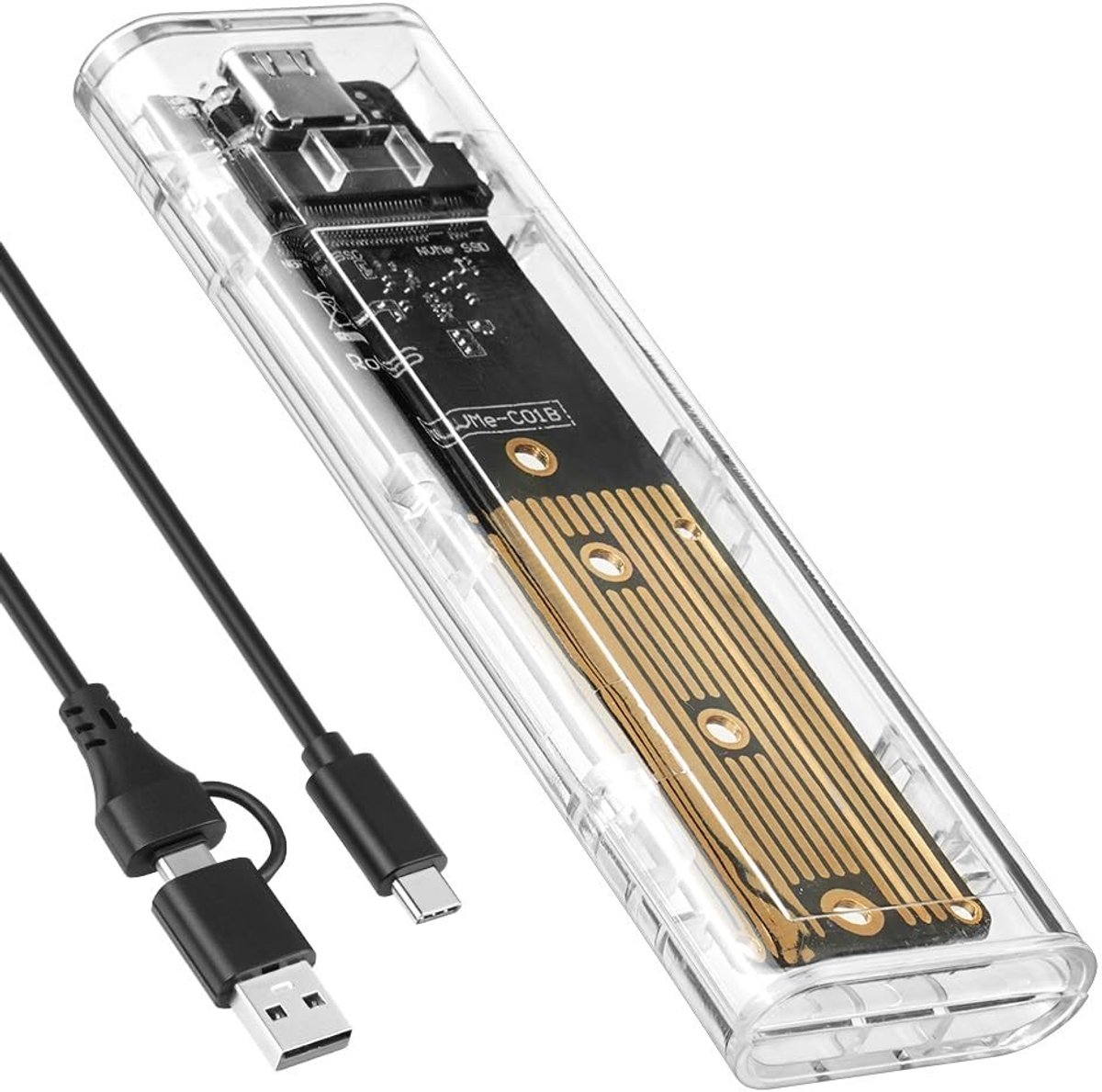 Dailygoods - M.2 NVMe en SATA SSD Behuizing met USB 3.1 Adapter