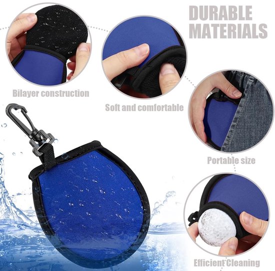 Dailygoods - Set van 4 Golfbal Reinigers in Verschillende Kleuren van Dailygoods — afbeelding 4