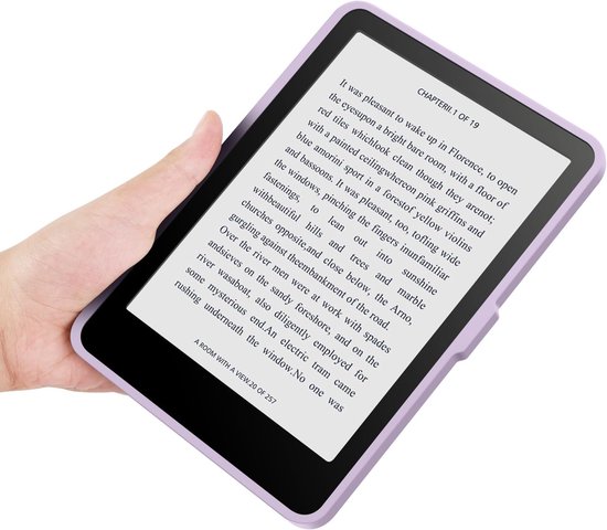 Split Folio Afneembare Beschermhoes voor 6" Kobo Clara Colour 2024 Uitgebracht, Ultra Clear Transparante Achterkant Licht Shell, Auto Sleep and Wake, Lichtpaars — afbeelding 4