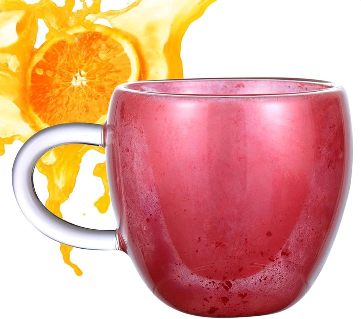Glazen Mokken - Espresso Kopjes - Warme Dranken - Hartvormig Ontwerp - 250ml - Meerkleurig