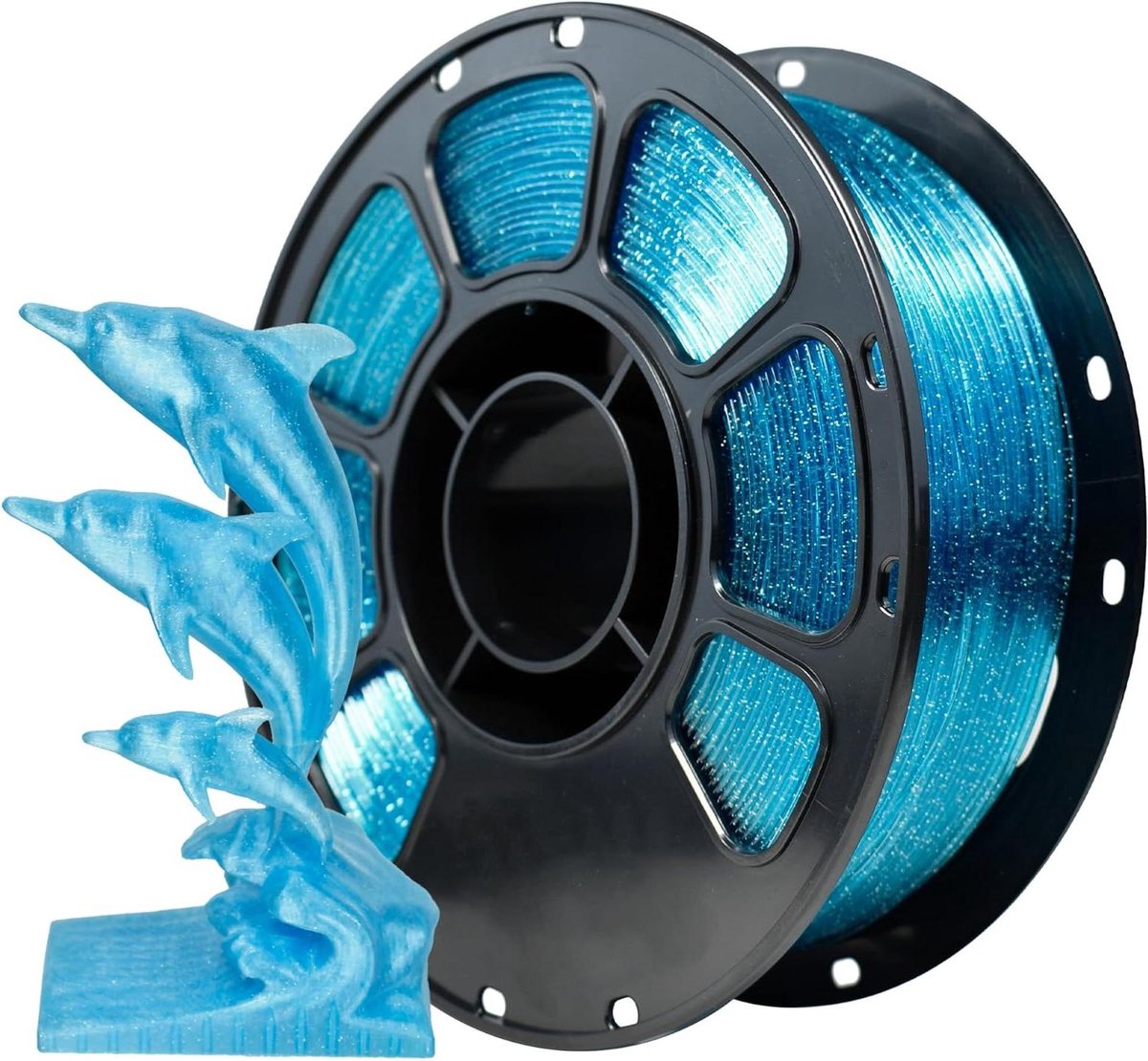 3D Printer Filament - PETG Draad - Model Maken - Schitterende Kleur - 1.75 mm 1kg - Waterblauw