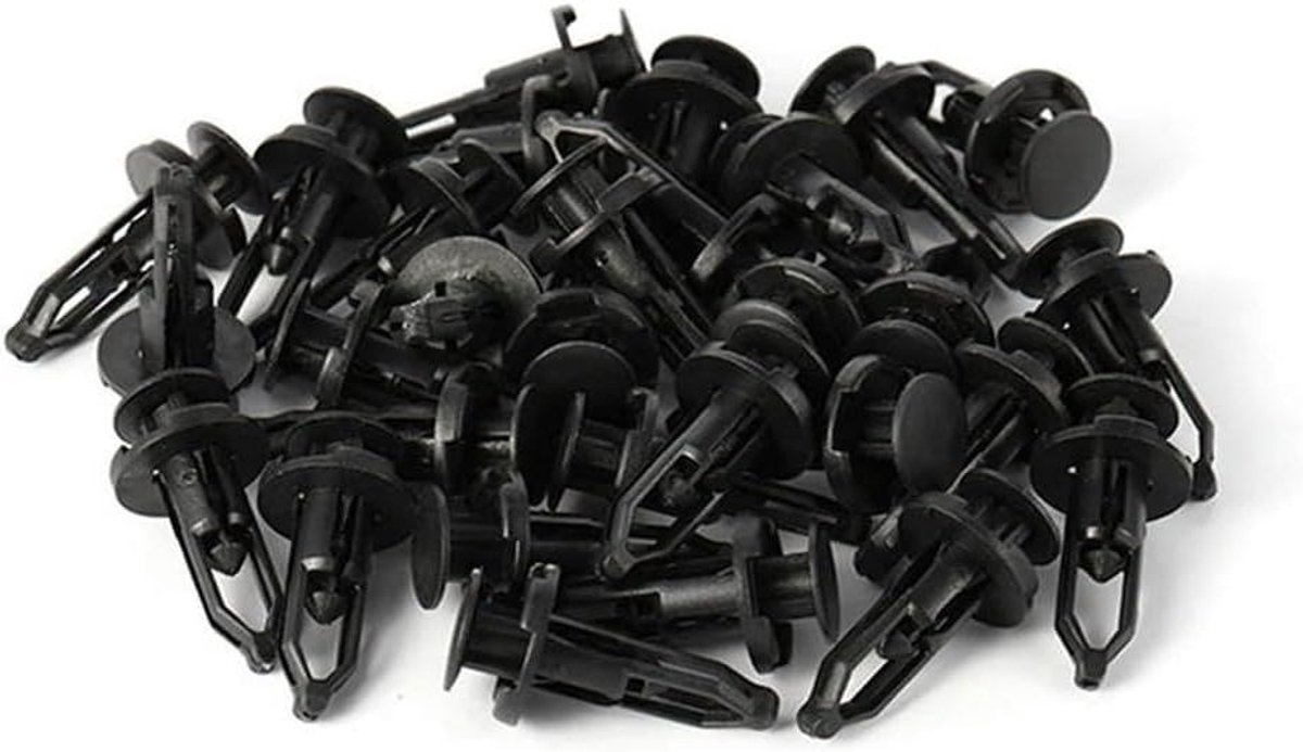 Bevestigingsclips - Klemmen Set - Auto Onderdelen - Stevige Constructie - 50 Stuks - Zwart