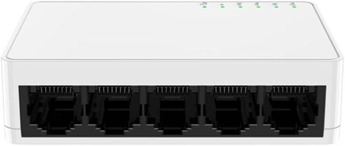 Netwerkswitch 5 Poort - Ethernet Hub - Internet Verbinding - 1000Mbps Gigabit Snelheid - 16Gbps Schakelcapaciteit - Zwart
