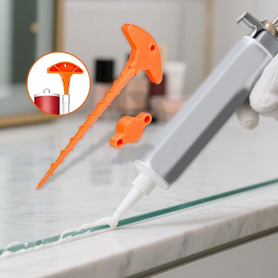 Afdichtingsspuit - Kit applicator - Reparatiewerkzaamheden - Lekvrije veiligheid - 15 x 7 cm - Uniek — afbeelding 3