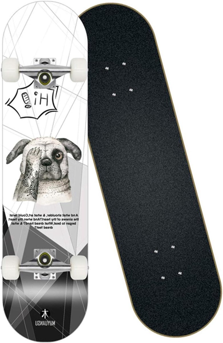 Skateboard Compleet Beginnersboard Outdoor Tricks Oefenen 7-Laags Esdoorn Dek 80 x 20 cm Niet gespecificeerd