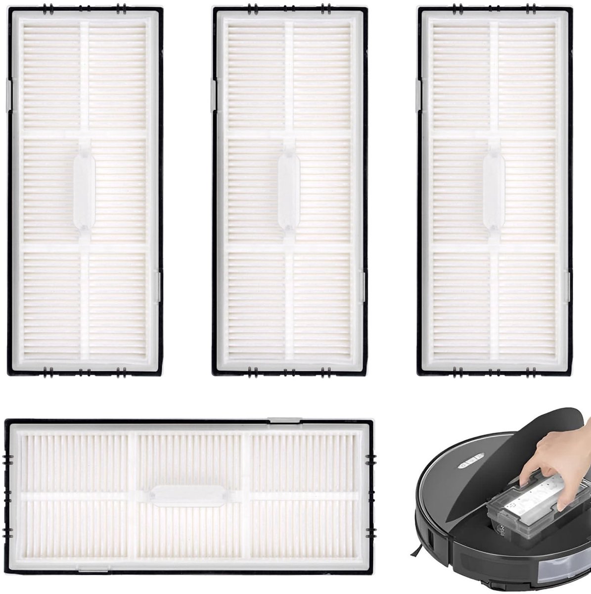 Innovra - Dailygoods - Dailygoody - Set van 4 vervangfilters voor Roborock S7/S8 stofzuiger - Hoogwaardige accessoires