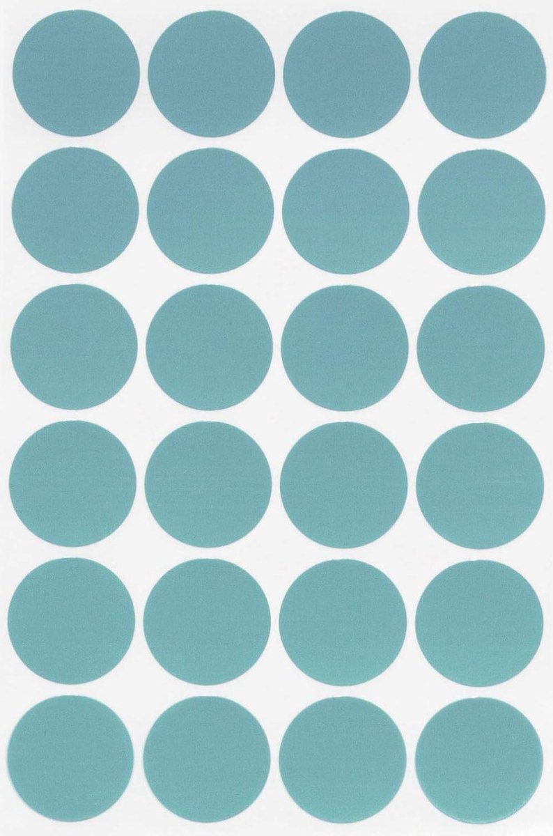 Sticker Etiketten - Ronde Labels - Kleur Coderen - Stevige Lijm - 1200 Stuks - Lichtblauw