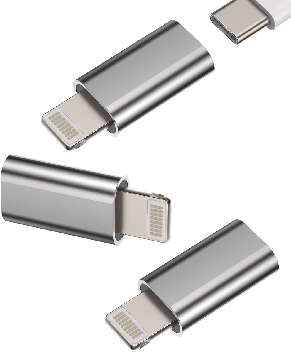 Dailygoods - Lightning naar USB C-adapter 3 stuks