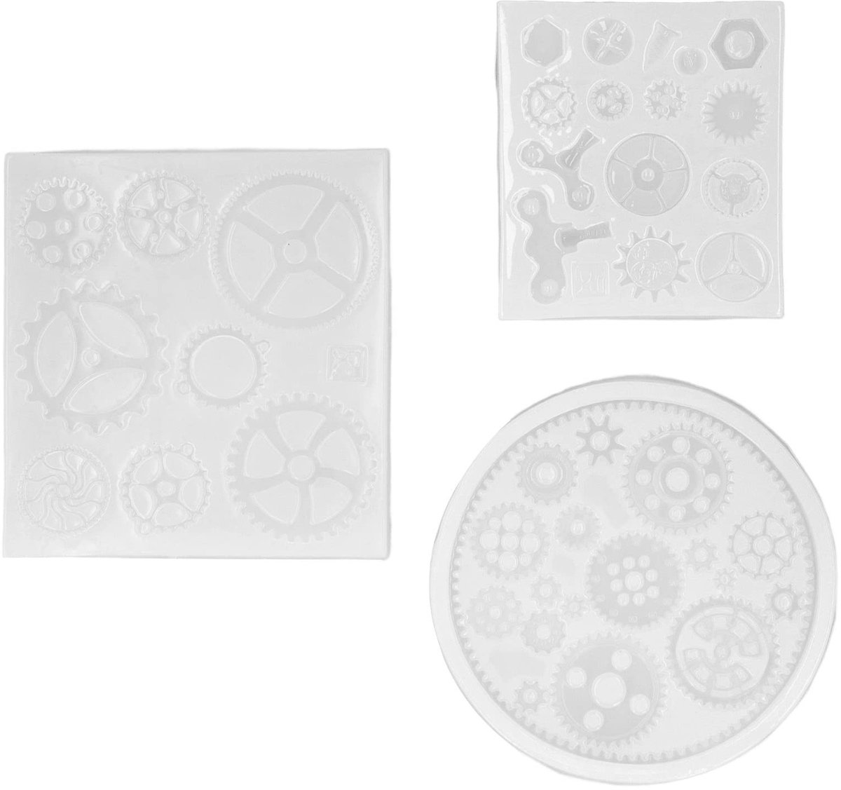 Dailygoods - 3 Stuks Siliconen Tandwiel Mal voor Bakken en Decoratie