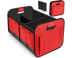 Kofferbak Organizer - Opvouwbare Box - Auto Opbergen - Waterdicht Materiaal - Verstelbare Vakken - Zwart