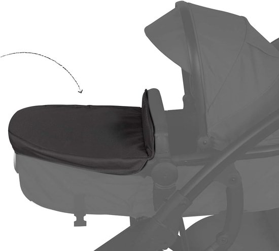 Voetenzak Kinderwagen - Babydeken Kinderwagen - Baby Warm Houden - Speciaal voor Tweeling - 48 x 48 cm - Zwart — afbeelding 3