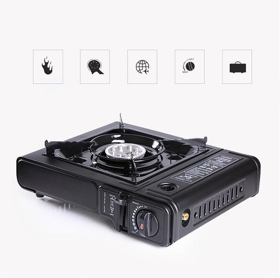 Draagbare Campingbrander - Outdoor Kooktoestel - Buiten Koken - Efficiënt Warmtebeheer - 38x33x12 cm - Zilver — afbeelding 4