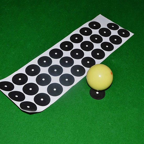 Pooltafel Markers - Biljart Stickers - Positie Markeren - Dubbele Maten - 126 Stuks - Zwart — afbeelding 2