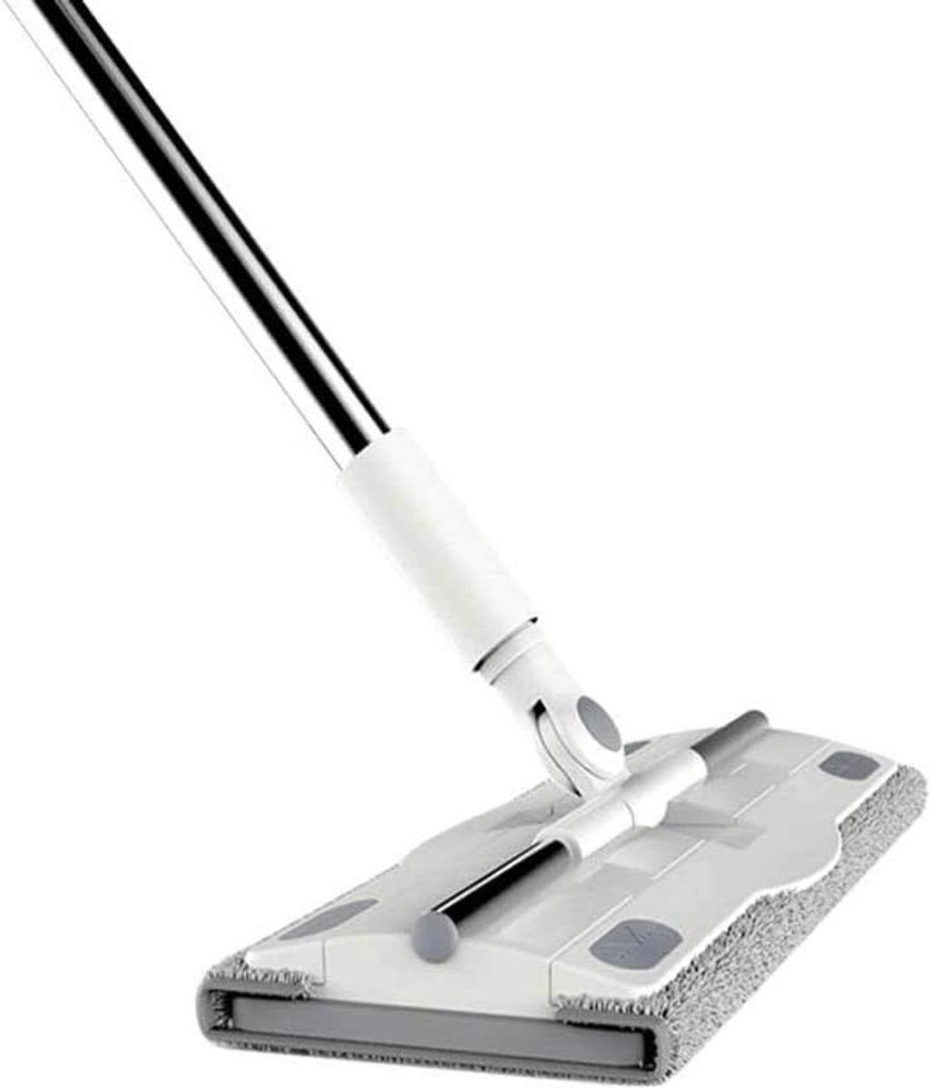 Vloermop Set - Microvezel Dweil - Vloeren Schoonmaken - Verstelbare Steel - 36 cm Breed - Grijs