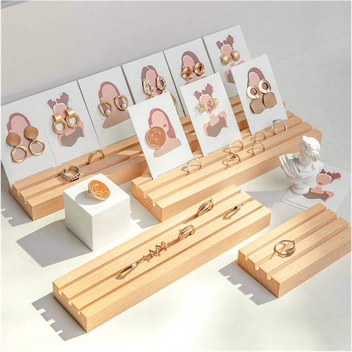 Sieraden rek - Sieraden houder - Sieraden organiseren - Minimalistisch ontwerp - 20 stuks kaarten - Niet gespecificeerd