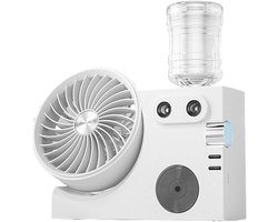 Mistventilator USB - Luchtcirculator - Persoonlijke Koeling - Dubbele Nozzles - 7x23x7 cm - Wit