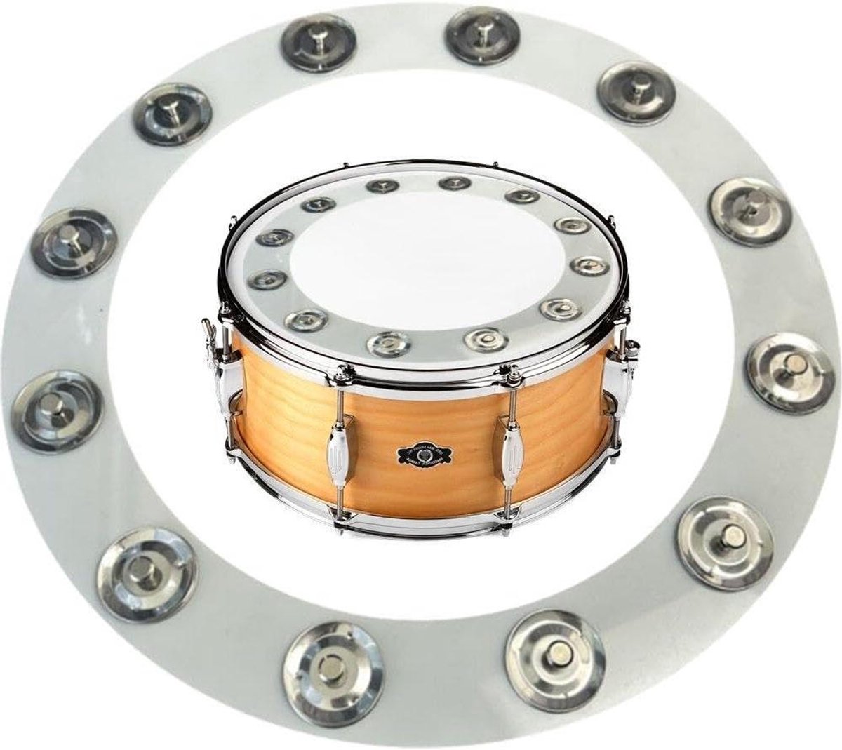 Percussie Bellen - Tamboerijn Accessoire - Muziek Maken - Roestvrij Staal - 12 Stuks - Zilver
