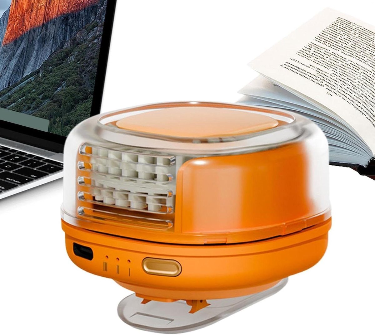 Tailleventilator - Draagbare ventilator - Persoonlijk koelen - Bladloze technologie - 6 x 7 x 6 cm - Oranje