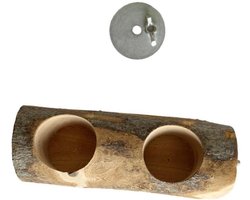 Mipcase Papegaai Voeder Hangende Kooivoeders Voerbak Voor Vogels Vogel Platform Papegaai Voerbak Waterbak Poot Slijpen Speelgoed Raamvogelvoeder Duivenvoeder Vogel Speelgoed Massief Hout