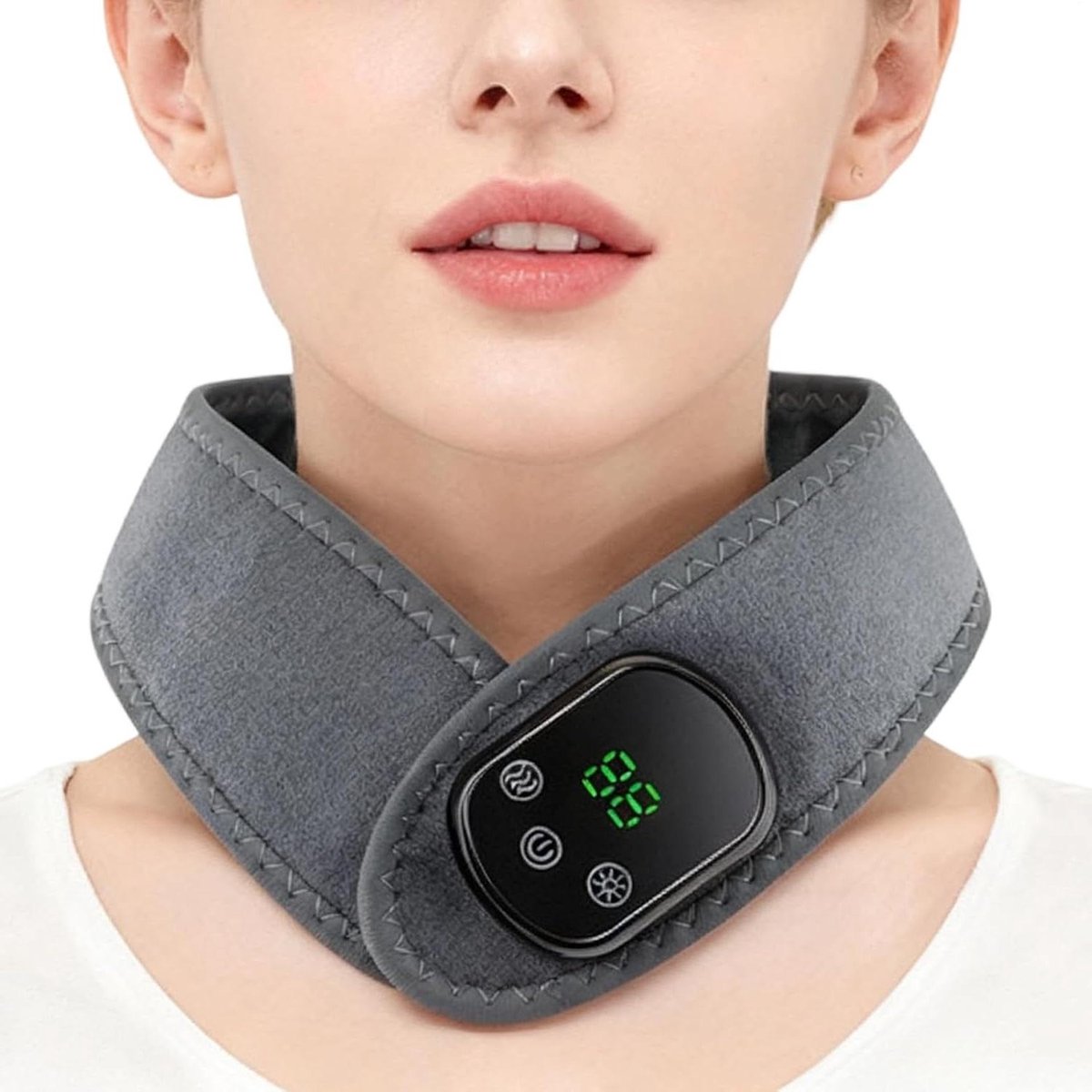 Warmtekussen voor de nek, 5 warmteniveaus, elektrische thermische armband, elektrische sjaal met trillingsmassage, voor mannen en vrouwen, ouderen, dagelijkse ontspanning